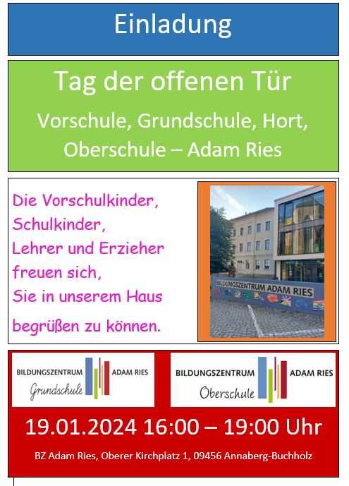 Einladung zum Tag der offenen Tür