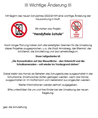 Handy freie Schule Bild